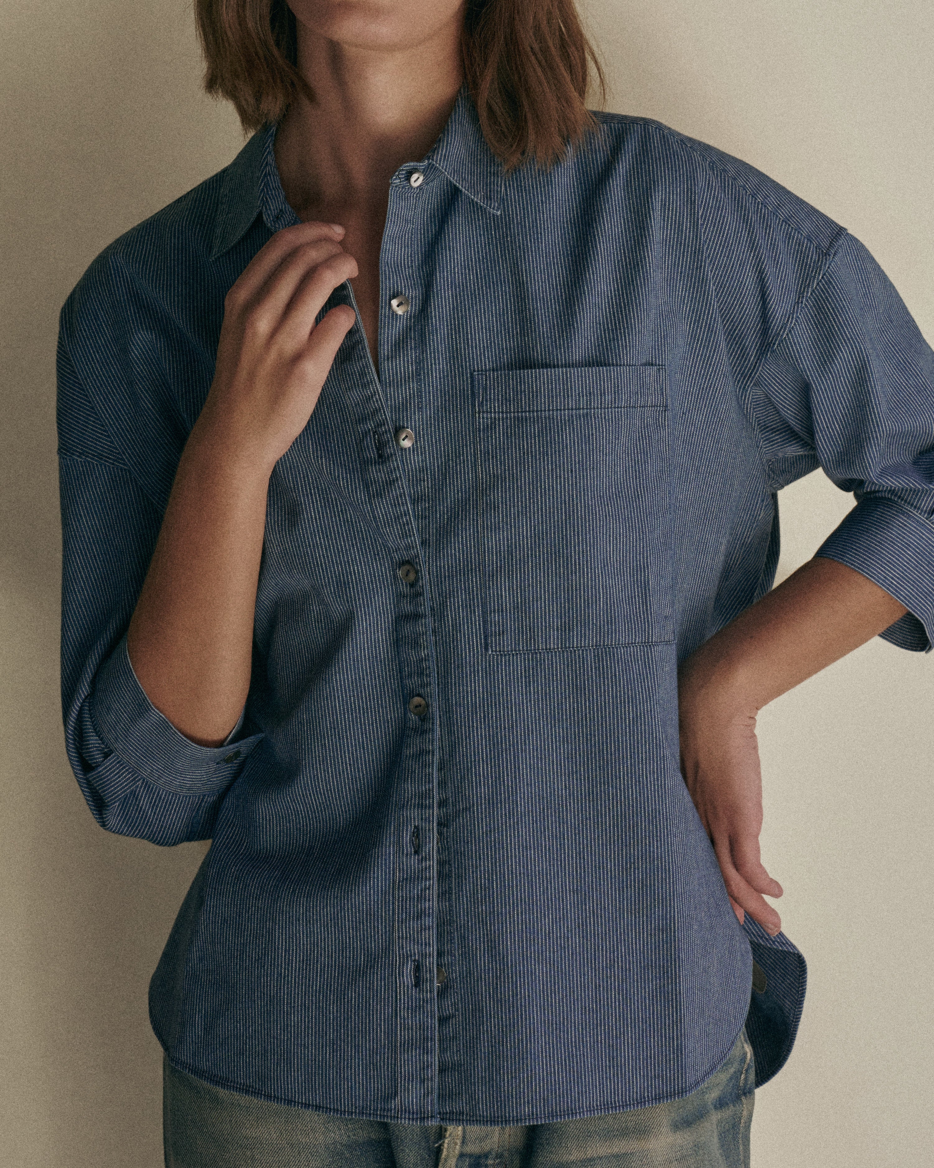 Baker's Apprentice | Denim Gathering Stripe