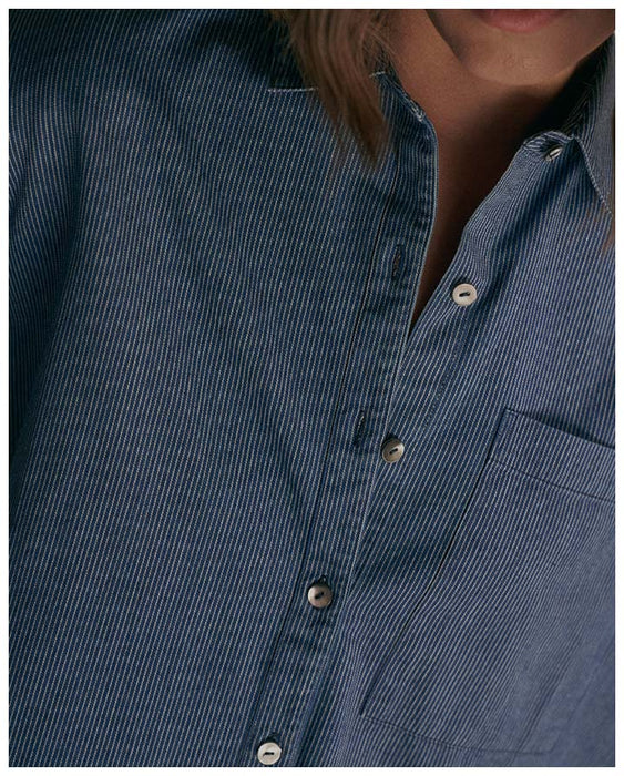 Baker's Apprentice in Denim Gathering Stripe