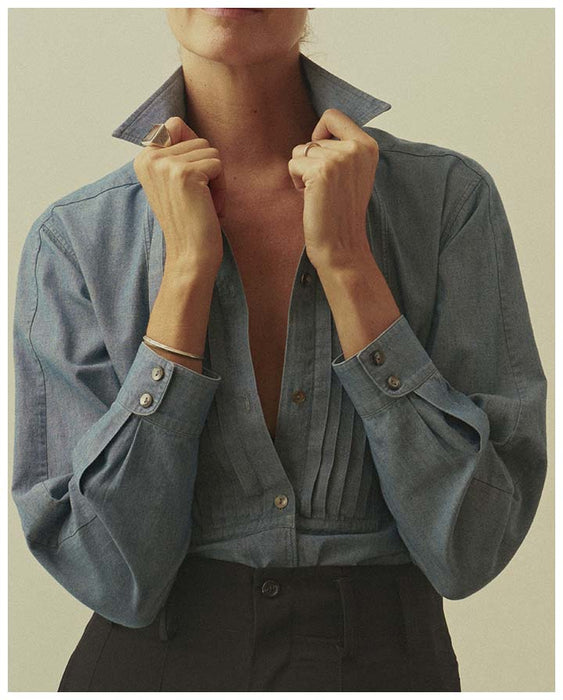 Mirador in Indigo Dyed Chambray