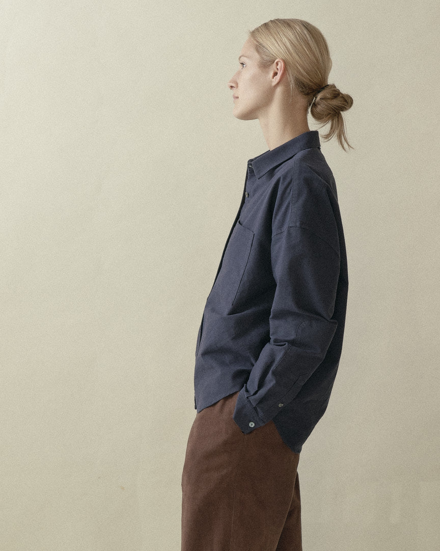 A Steady Hand | Inky Navy Japanese Oxford