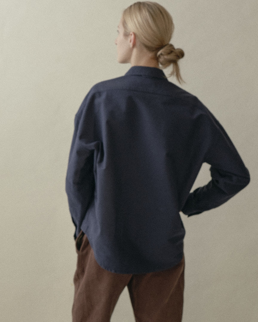 A Steady Hand | Inky Navy Japanese Oxford