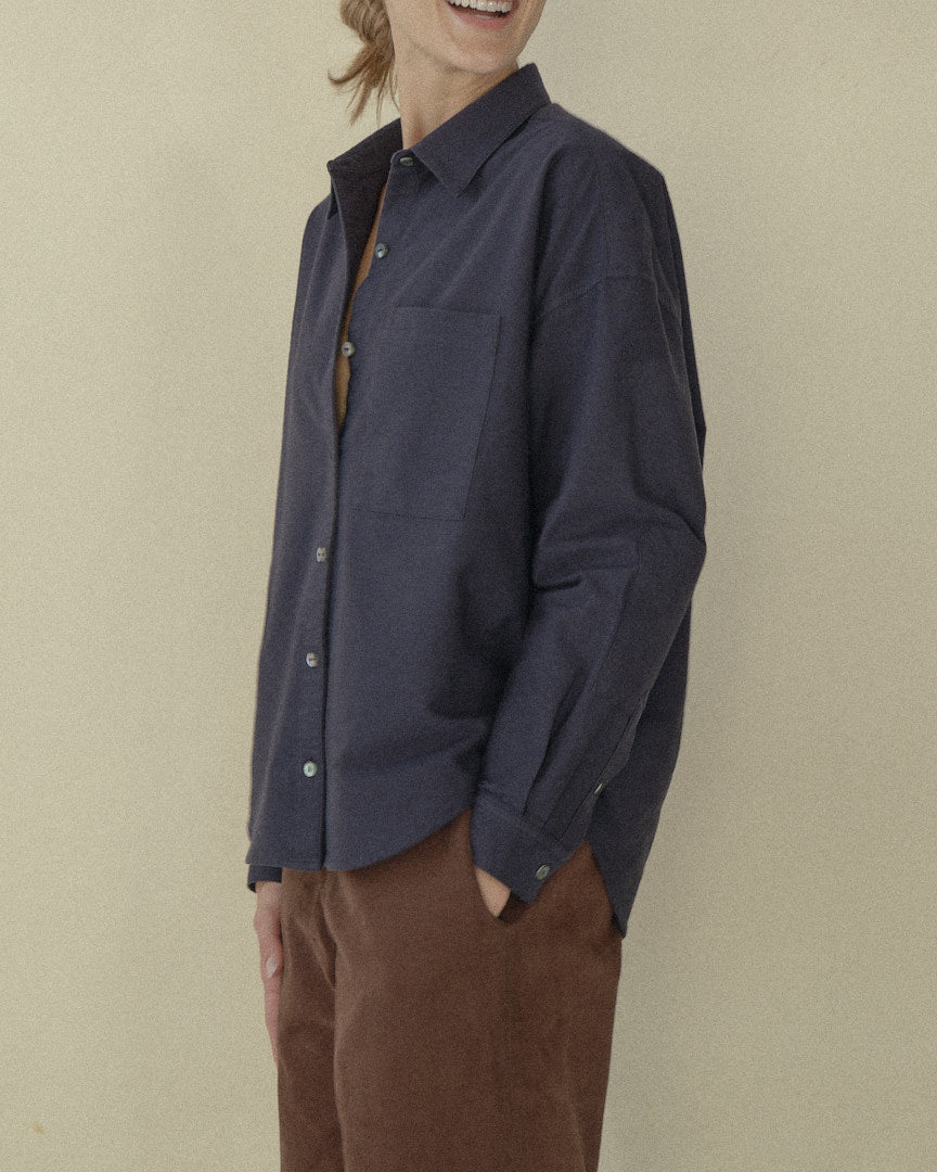 A Steady Hand | Inky Navy Japanese Oxford