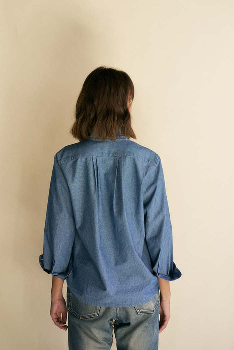 The Foxglove, Indigo Dyed Chambray