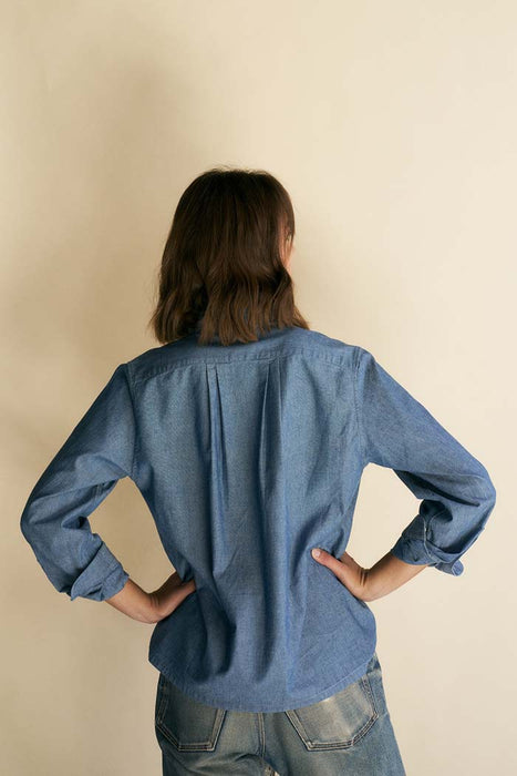 The Foxglove, Indigo Dyed Chambray