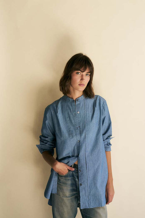 The Tailor's Tunic, Indigo Dyed Chambray