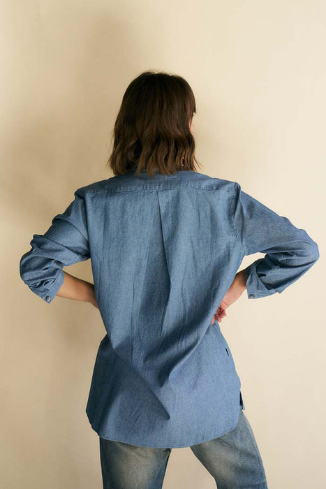 The Tailor's Tunic, Indigo Dyed Chambray