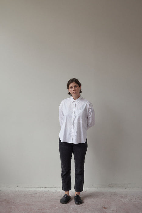 Baker's Apprentice, White with Navy Dot