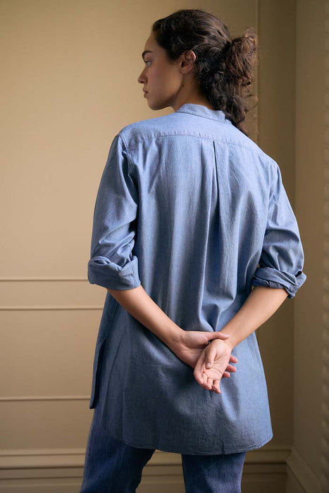 The Tailor's Tunic, Indigo Dyed Chambray